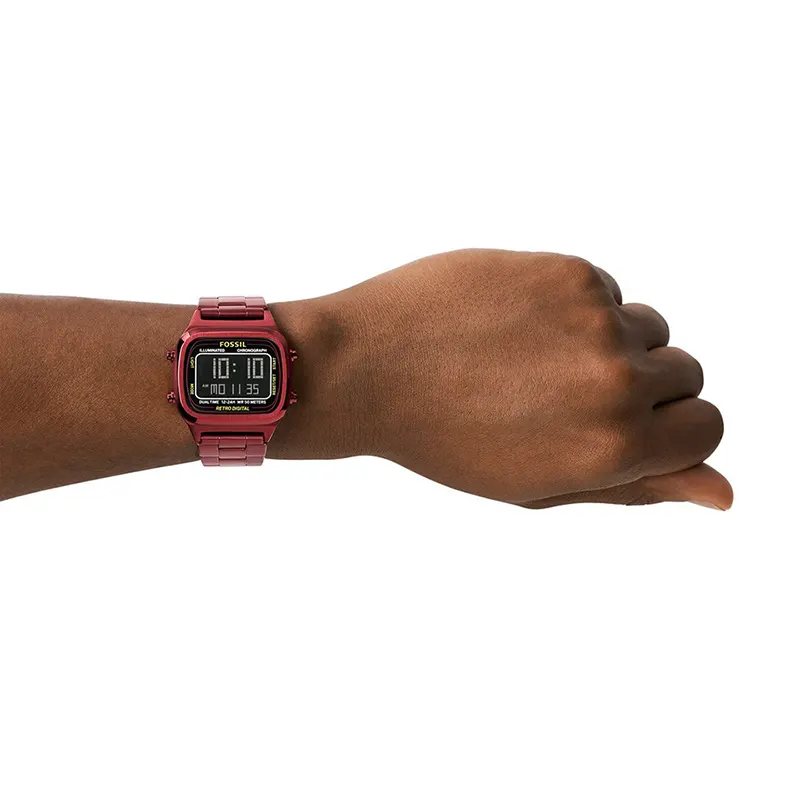 Fossil Retro Digital Pomegranate Red Men's Watch | FS5897